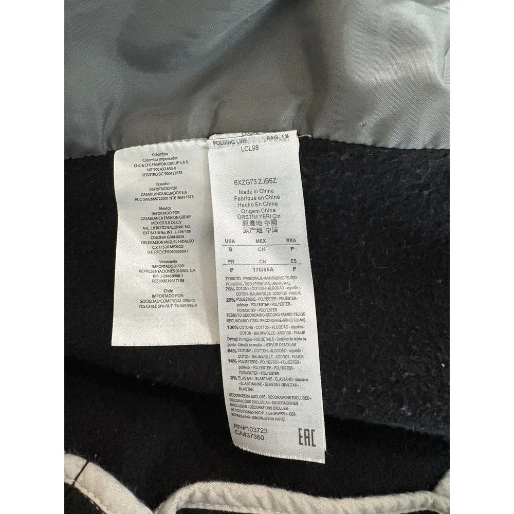 Mens Armani Exchange Cotton/Polyester Black Blazer Size Small